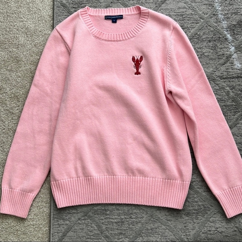 Kiel James Patrick Fresh Catch Lobster Sweater Pink Red Small Or  Medium! Rare! - Picture 3 of 9